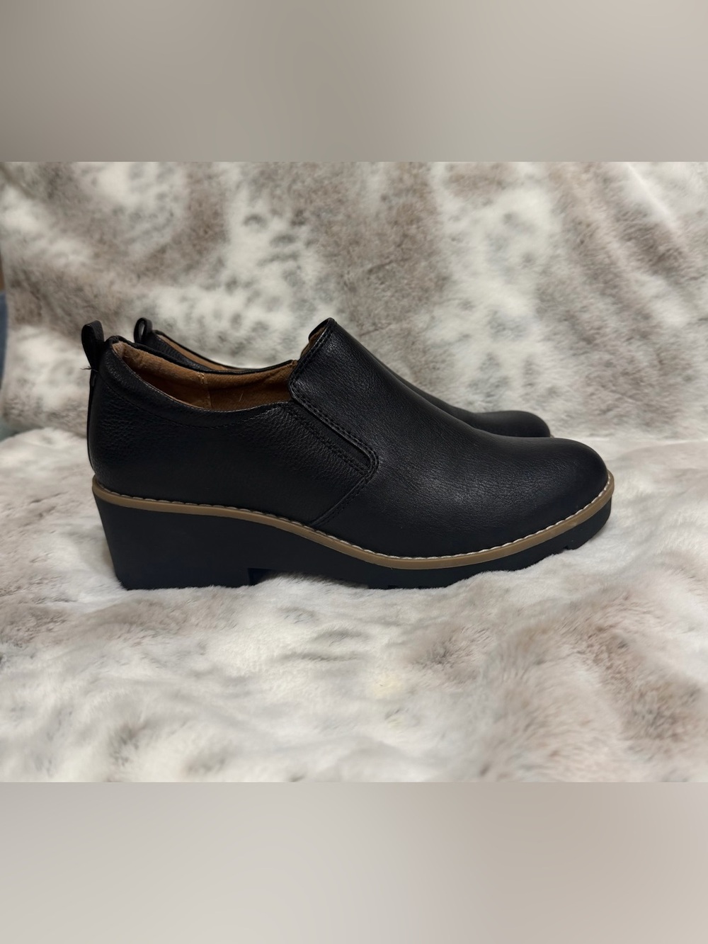 Eurosoft Black Wedge Booties- size 10